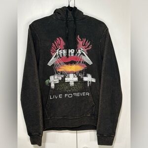 Assholes Live Forever Distressed Thick Fleece Lined Graphic Sweatshirt Small
